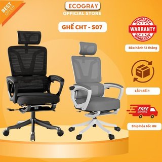 Ghế Xoay Văn Phòng Ngả Lưng Công Thái Học Ergomonic Chống Đau Mỏi Lưng ECOGRAY S07