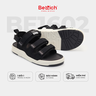 Giày Sandals Quai Ngang Nam Nữ BeRich - BE1602 Đen