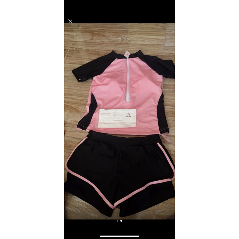 Đồ bơi nữ bigsize tay ngắn quần lửng kín đáo- Bikini đi biển big size 2 mảnh quần short- shopnabi TN2MSL_3SOC | BigBuy360 - bigbuy360.vn