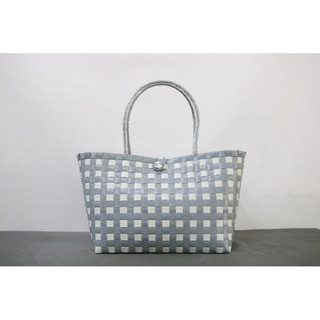 Giỏ xách đan tay, làn đi chợ phối màu kt 30cm size vừa