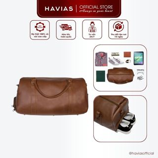 FIT HAVIAS túi xách Gym & Travel có ngăn chứa rộng rãi da bò Nappa thật 100%
