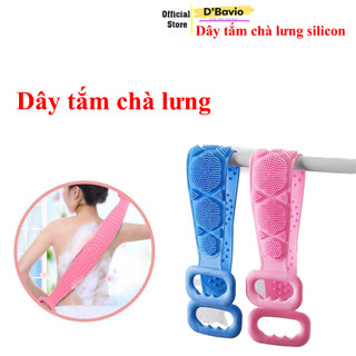Dây tắm chà cọ lưng bằng silicon có 2 mặt mềm mại tốt - Dbavio