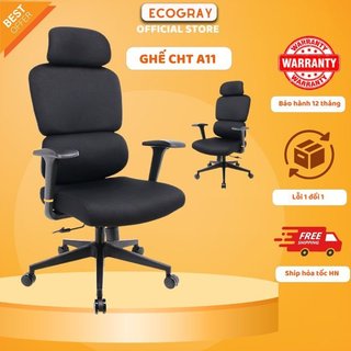 Ghế Xoay Văn Phòng Công Thái Học Ecogray Ngả Lưng Lưới 35 độ Đệm Đàn Hồi Tốt Ngồi Làm Việc Học Tập Thư Giãn- S04/ S07