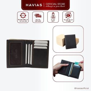 VENUMI HAVIAS ví dáng đứng nhỏ nhắn da Bò Sáp thật 100%
