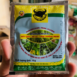 Phân Đầu Trâu tăng trưởng, đầu trâu bón lá , đầu trâu NPK, kích ra rễ, bật mầm Chồi, mập thân, bóng dày lá gói 10g
