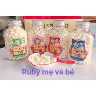 Bánh trứng men bi i.b.o gồm 4 vị, vị sữa, vị đào, vị rau củ, vị pudding hộp100 gr cho bé 6m+