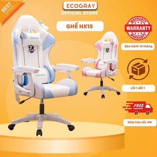 Ghế gaming thiết kế cá tính, đa dạng công năng, ngả 135 độ có gác chân Thương hiệu ECOGRAY- HX15/ ZERO S+