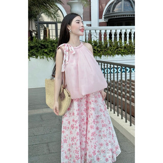 ĐẦM MAXI YẾM CỘT NƠ FORM BÍ