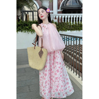 ĐẦM MAXI YẾM CỘT NƠ FORM BÍ
