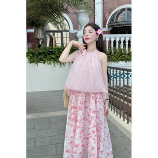 ĐẦM MAXI YẾM CỘT NƠ FORM BÍ