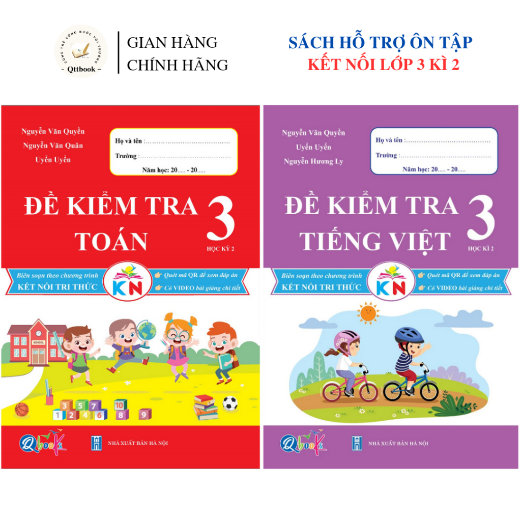 - (Bộ 2 quyển ): Đề kiểm tra toán , tiếng việt 3 học kì 2