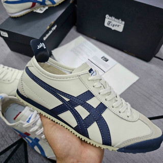 Giày Sneaker Onitsuka Tiger Mexico 66 White Navy Blue Unisex 36-43