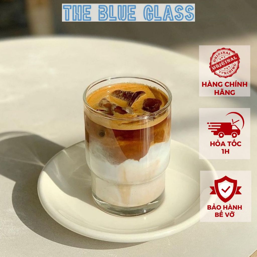 Cốc Thủy Tinh Thái Lan Ocean Stack 245ml Uống Cafe, Nước Trà Hoa Quả, Ly Thủy Tinh Chất Lượng Cao - B0109