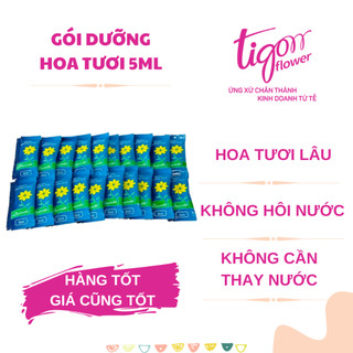  20 gói NƯỚC DƯỠNG HOA BAMBI - Hoa tươi lâu rực rỡ giữ nước sạch hơn  1 gói 5ml   ĐƯỢC ĐỒNG KIỂM  