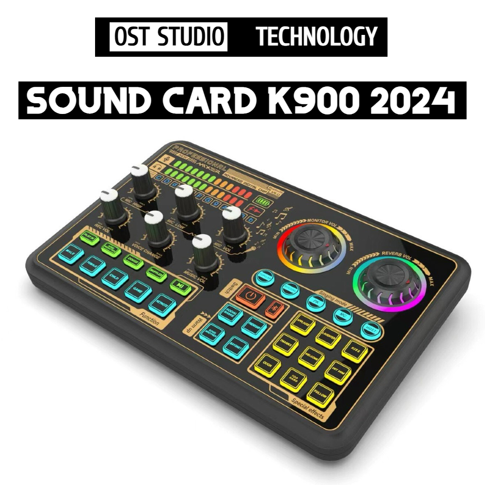 Sound Card K600 2024. Thiết Kế Nhỏ Gọn, Livestream, Thu Âm, Karaoke, Live Tiktok, Bigo, Dễ Sử Dụng