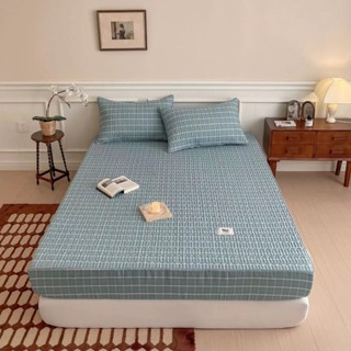 Bộ ga gối COTTON cao cấp MUJI chính hãng set ga gối trần bông 3 món chân ga 25cm tặng kèm 2 vỏ gối đầu cùng loại