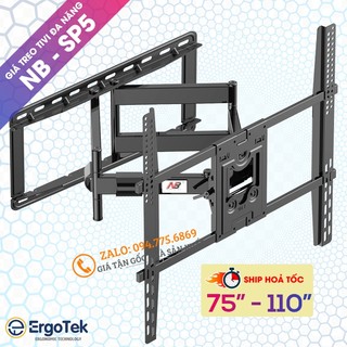 Giá treo tivi âm tường cỡ lớn nb sp5 75 - 110 inch - khung treo màn hình tương tác