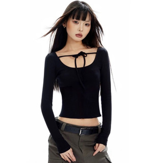 Áo thun lụa cột nơ Faral top