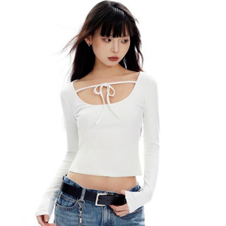 Áo thun lụa cột nơ Faral top