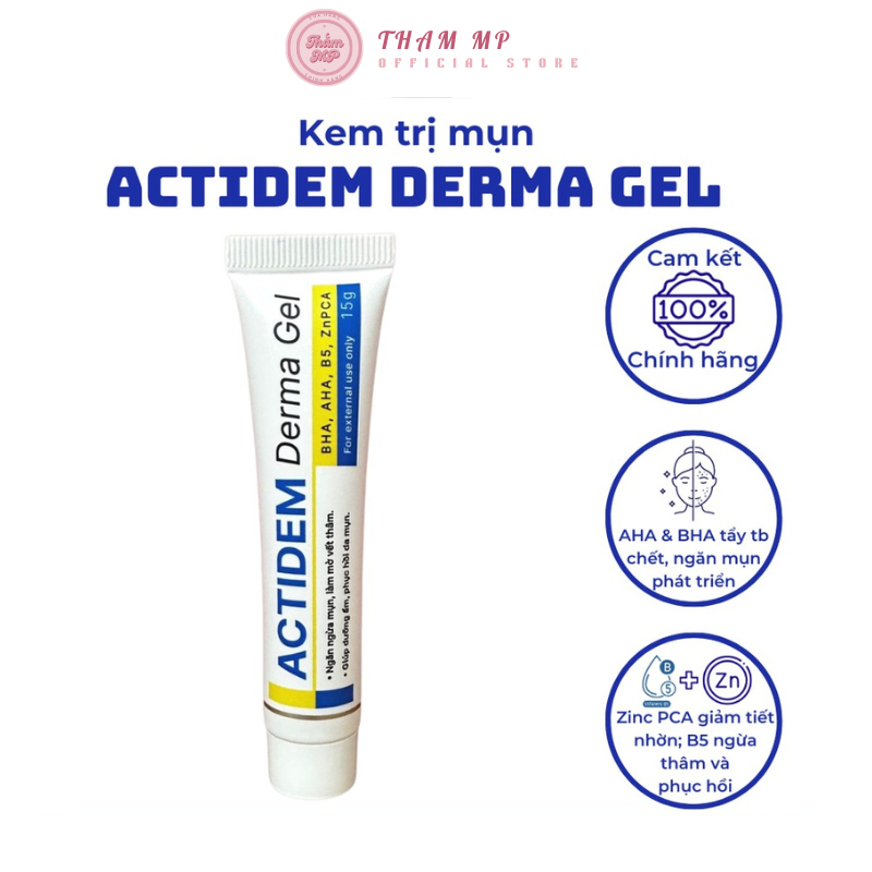 Kem ACTIDEM Derma Gel Giảm Mụn, Mờ Thâm, Ngăn Ngừa Mụn Tái Phát 18g