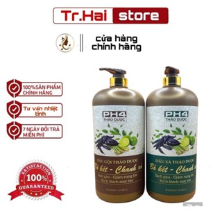 [Hàng Chuẩn] Cặp dầu gội xả PH4 Thảo Dược  2000ml chiết xuất bồ kết , chanh xả , Siêu Mềm Mượt Tóc