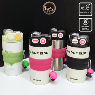 Bình nước giữ nhiệt Happy Makers Cups 4 màu kèm móc treo xinh xắn
