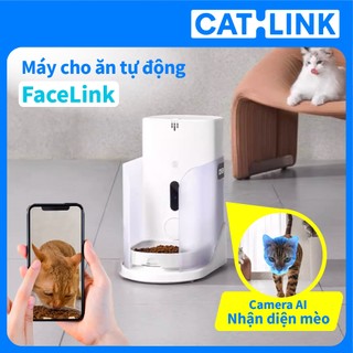 Máy cho ăn có camera Catlink Facelink, nhận diện mèo bằng camera, cho ăn tự động theo lịch