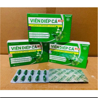 Viên Diếp Cá new Hỗ trợ nhuận tràng, giúp giảm táo bón hộp 30 Viên