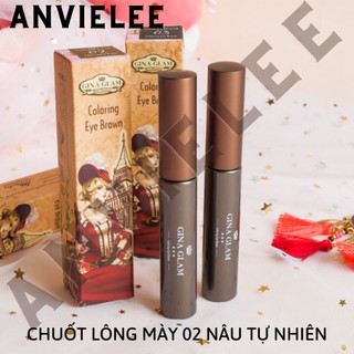 2 natural brown màu nâu tự nhiên chuốt mày gina glam 7g coloring eye brown thanh lý hàng auth