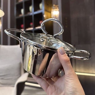 Nồi inox mini 2 quai Chockmen 12.5cm - an toàn thực phẩm