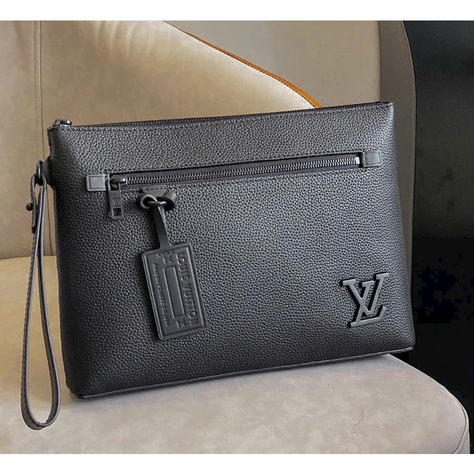 Ví cầm tay clutch nam nữ unisex size 31 Steamer LV kèm tag chất da dày dặn vừa ipad fullbox super vip Smano bags hỏa tốc