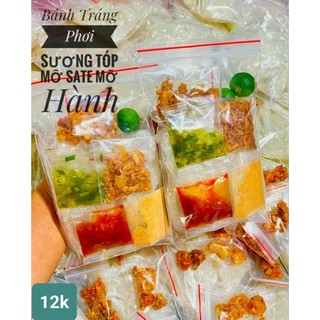 Bánh tráng phơi sương top mỡ sate mỡ hành