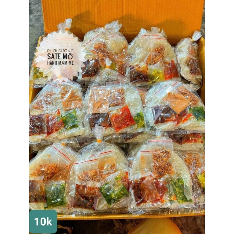 Bánh tráng sate mỡ hành mắm me(ko kèm tắc)