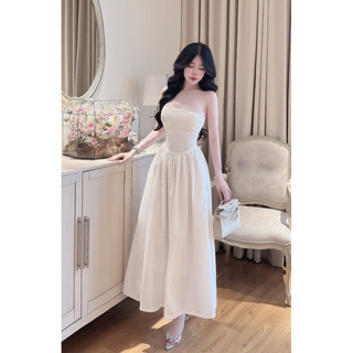 Váy maxi cúp ren phối dài xinh quá ạ