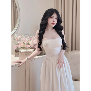 Váy maxi cúp ren phối dài xinh quá ạ