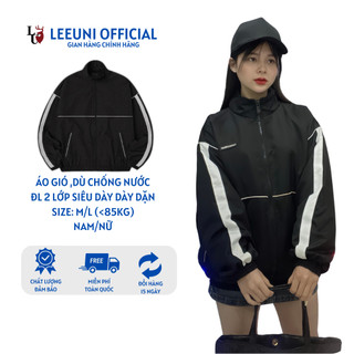 Áo khoác gió nam nữ local brand leeuni line jacket/ black