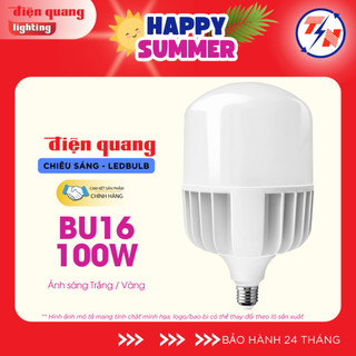 Đèn LED Bulb Điện Quang ĐQ LEDBU16 (100W, thân nhôm đúc, EMC, chụp cầu mờ) - Ánh sáng trắng