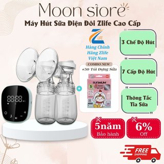 Máy hút sữa đôi cắm điện, 9 cấp độ hút vắt sữa chính hãng zlife việt nam, 3 chế độ hút vắt sữa và massager thông minh