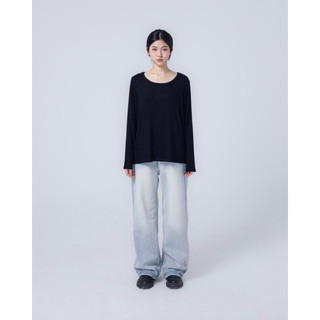 Áo thun dài tay basic cổ tròn oversize Freedom TOP
