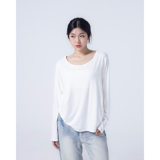 Áo thun dài tay basic cổ tròn oversize Freedom TOP