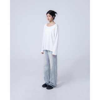 Áo thun dài tay basic cổ tròn oversize Freedom TOP