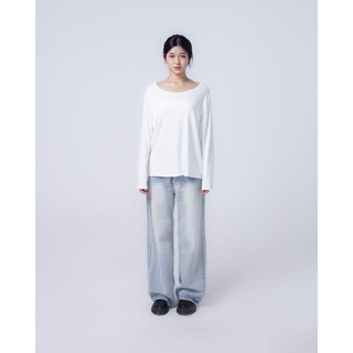 Áo thun dài tay basic cổ tròn oversize Freedom TOP