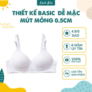 Áo ngực không gọng Just Bra mút xốp thông hơi mềm mại mặc hàng ngày AB383