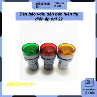 Đèn báo volt, đèn báo hiển thị điện áp phi 22 tbd228