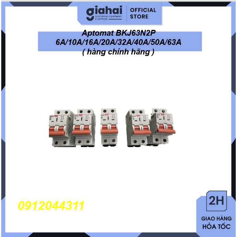 Aptomat LS BKJ63N 2P 6A/10A/16A/20A/25A/32A/40A/50A/63A ( Hàng chính hãng) TBD227