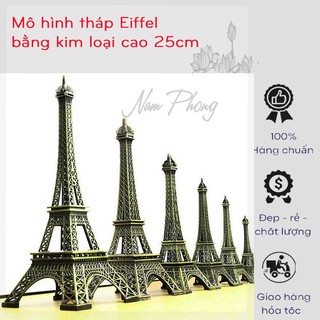 Mô hình tháp eiffel bằng thép không gỉ cao cấp kích thước 25cm
