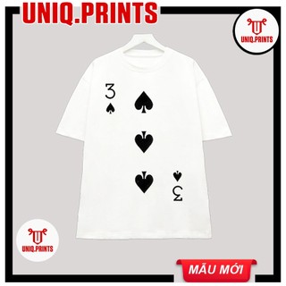 Hot áo thun in hình lá bài ngày tết, áo 3 bích, nhiều lá cờ | uniq.store