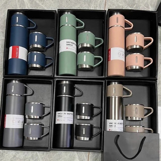 Bộ bình giữ nhiệt inox có kèm 2 cốc 500ml - chất lượng cao