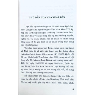 Sách - Luật Bảo Vệ Môi Trường (Hiện Hành) (Sửa Đổi, Bổ Sung Năm 2022, 2023)