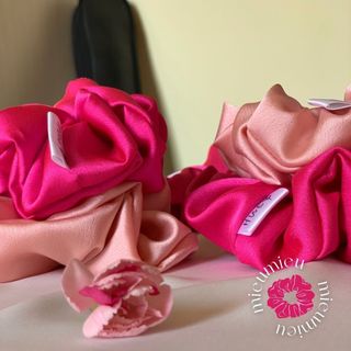 Cột tóc scrunchies handmade lụa satin mềm chun co giãn bảo vệ tóc S1012